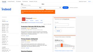 Honeywell Jobs, Employment | Indeed.com