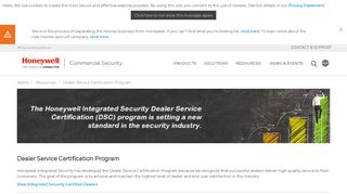 Dealer Service Certification - Honeywell Integrated Security