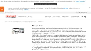 NetAXS-123 | Access Control Solutions | Control ... - Honeywell Security