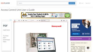 Access Control Unit User s Guide - PDF - DocPlayer.net