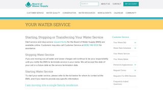 Your Water Service - Board of Water Supply