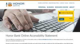 Honor Bank Online Accessibility Statement | Honor Bank