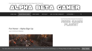 For Honor – Alpha Sign Up | Alpha Beta Gamer
