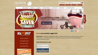 Logged Out - Honor Credit Union