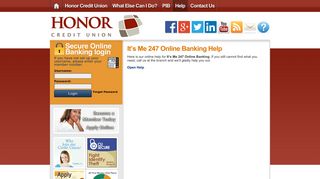 It's Me 247 Online Banking Help | Honor Credit Union