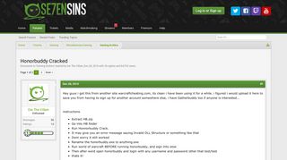 Honorbuddy Cracked | Se7enSins Gaming Community