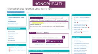 HonorHealth Library Services Home - HonorHealth Libraries - AZHIN ...