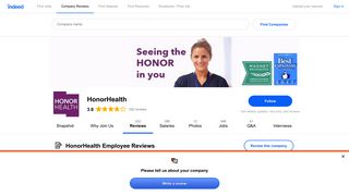 Working at HonorHealth: 329 Reviews | Indeed.com
