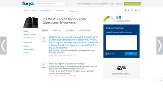 20 Most Recent hoobly.com Questions & Answers - Fixya