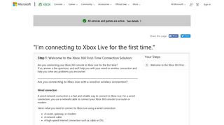 I'm connecting to Xbox Live for the first time. - Xbox Support