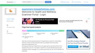 Access examiners.hooperholmes.com. Welcome to Health and ...