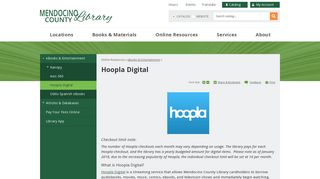 Hoopla Digital | Mendocino County, CA