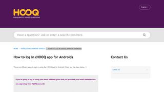 HOOQ Digital Pte Ltd | How to log in (HOOQ app for Android)