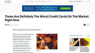The Worst Credit Cards On The Market - Business Insider