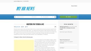 Hooters Pay Stubs & W2 | My HR News