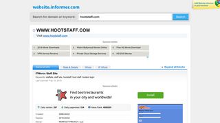 hootstaff.com at WI. ITWercs Staff Site - Website Informer