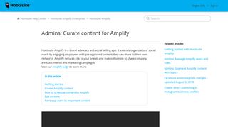 Admins: Curate content for Amplify – Hootsuite Help Center