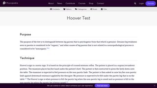 Hoover Test - Physiopedia