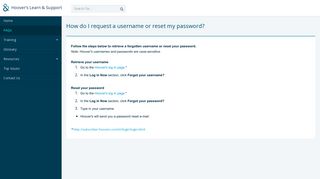 How do I request a username or reset my password? - D&B Learn ...