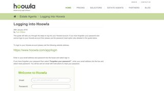 Logging into Hoowla – Hoowla User Guides