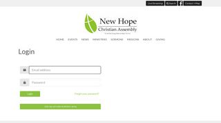 Login - New Hope Christian Assembly | Church in Edmonton, AB