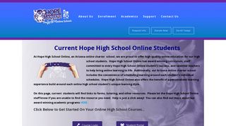 Current Hope High School Online Students -Arizona Online Charter ...