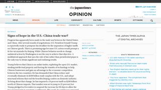 Signs of hope in the U.S.-China trade war? | The Japan Times