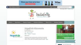 Bloomington, MN Hulafrog | HopeKids Minnesota