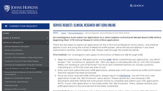 Clinical Research Unit (CRU) Online - Johns Hopkins Institute for ...
