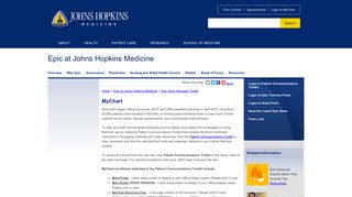 About MyChart - Johns Hopkins Medicine