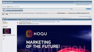 [ANN] HOQU.io     - Best Service for Affiliate Marketing Hard Cap ...