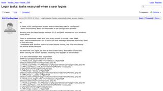Horde - IMP - Login tasks: tasks executed when a user logins