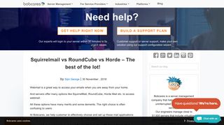 Squirrelmail vs RoundCube vs Horde - The best of the lot! - Bobcares