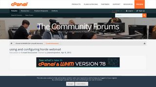 using and configuring horde webmail | cPanel Forums