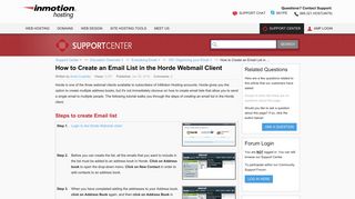 How to Create an Email List in the Horde Webmail Client | InMotion ...