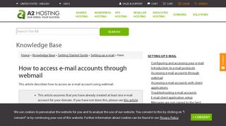 How to access e-mail accounts through webmail
