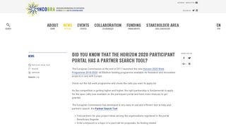 Did you know that the Horizon 2020 participant portal has a Partner ...