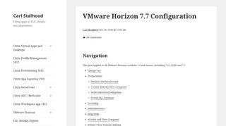 VMware Horizon 7.7 Configuration – Carl Stalhood