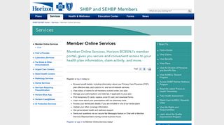 Member Online Services | State and School Employee for Horizon ...