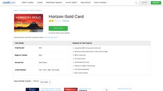 Horizon Gold Card from Credit.com