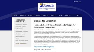 Google for Education - Horizon School Division