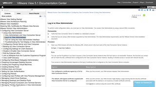 Log In to View Administrator - VMware Documentation