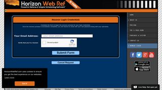 HorizonWebRef.com - Username & Password Reset