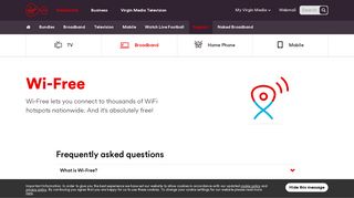 Wi-Free | Customer Support | Virgin Media Ireland