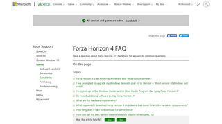 Forza Horizon 4 FAQ | Xbox Games - Xbox Support