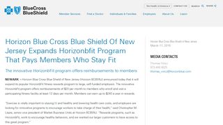 Horizon Blue Cross Blue Shield Of New Jersey Expands Horizonbfit ...