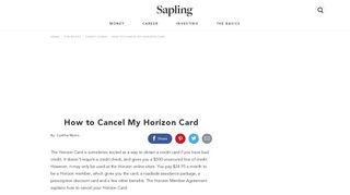 How to Cancel My Horizon Card | Sapling.com
