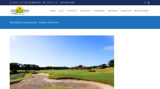 Members Competitions - Visitors Welcome - Horizons Golf Resort ...