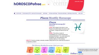 Pisces Monthly Horoscope | horoscopofree.info