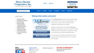 MyEnergy Online member service portal - Horry Electric
